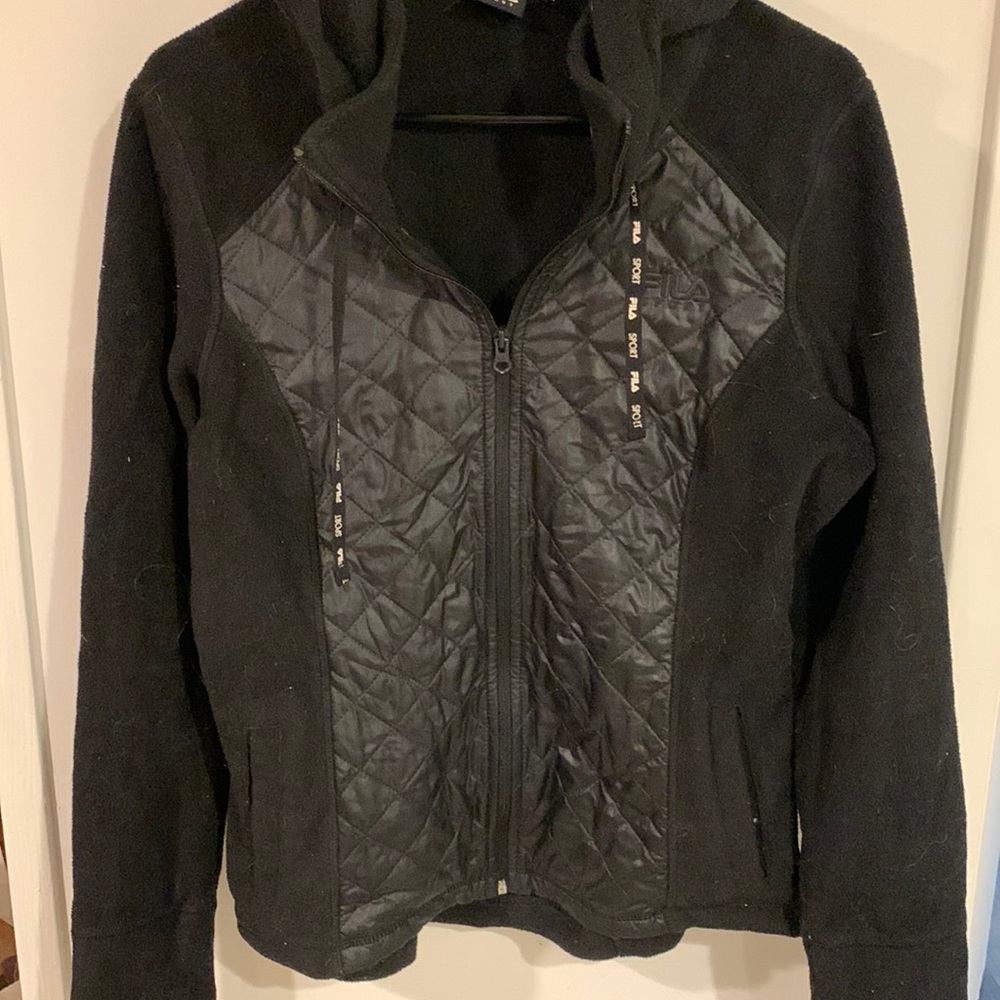 Fila sport Womens zip up jacket w hood EUC